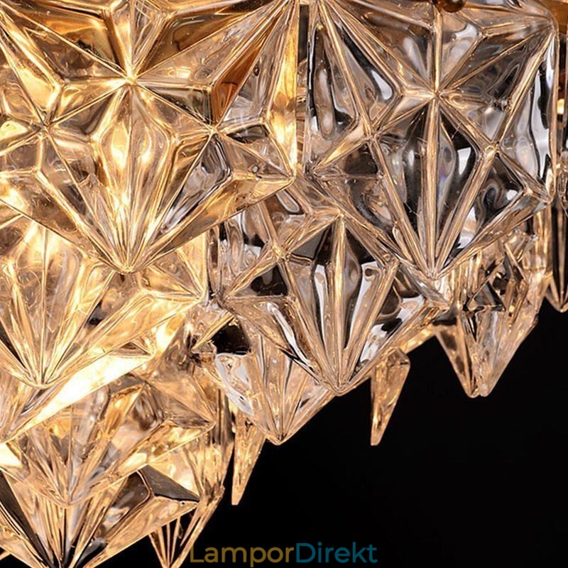 Europeisk Glas Taklampa Modern Konformad Ljuskrona