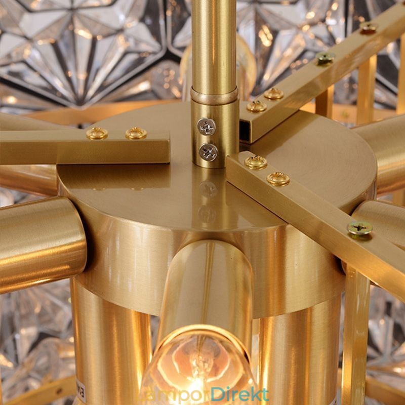 Europeisk Glas Taklampa Modern Konformad Ljuskrona