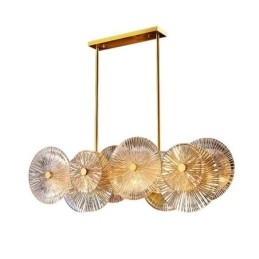 Modern Spark Disc Ljuskrona Fyrverkeri Glas Pendel Lampa Heminredning Belysning
