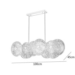 Modern Spark Disc Ljuskrona Fyrverkeri Glas Pendel Lampa Heminredning Belysning