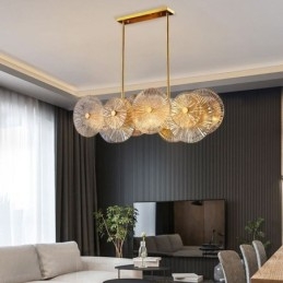 Modern Spark Disc Ljuskrona Fyrverkeri Glas Pendel Lampa Heminredning Belysning