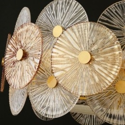 Modern Spark Disc Ljuskrona Fyrverkeri Glas Pendel Lampa Heminredning Belysning