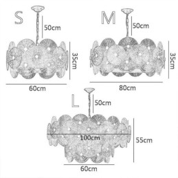 Modern Spark Disc Ljuskrona Fyrverkeri Glas Pendel Lampa Home Deco Belysning