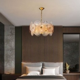 Modern Spark Disc Ljuskrona Fyrverkeri Glas Pendel Lampa Home Deco Belysning