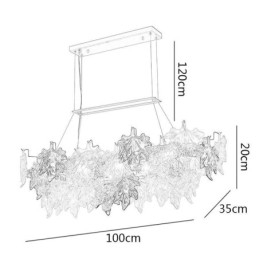 Maple Leaf Pendellampa Heminredning Glasbelysning