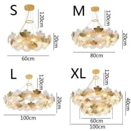 Europeiskt Glas Hängande Ljus Fläktformad Konstkrona