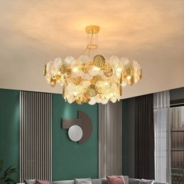 Modernt Skal Glas Ljuskrona Ljus Matsal