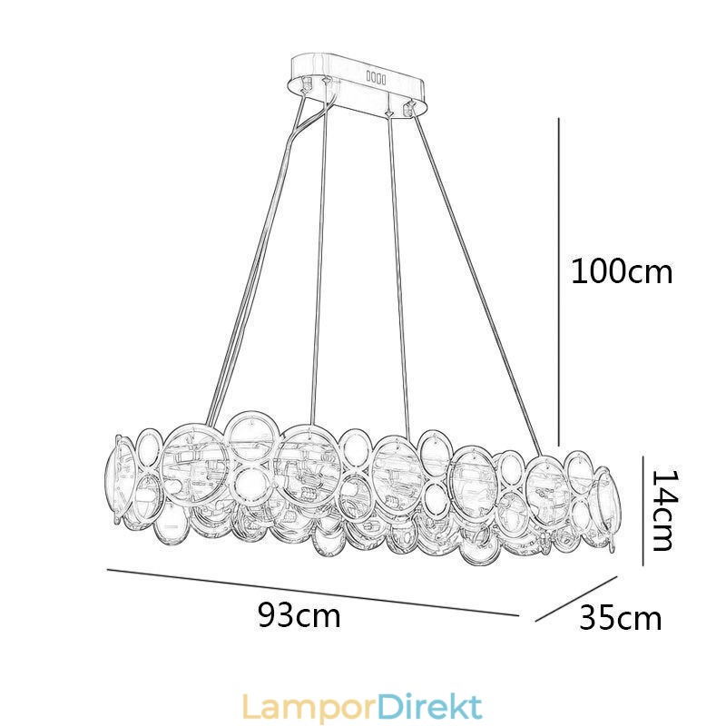 Europeisk Glaskrona Creative Luxury Pendel Light