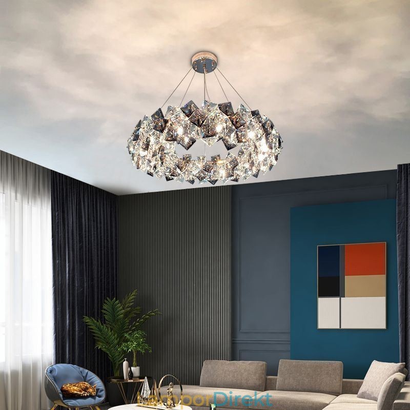 Ljus Lyx Ljuskrona I Glas Modern Minimalistisk Pendellampa Living