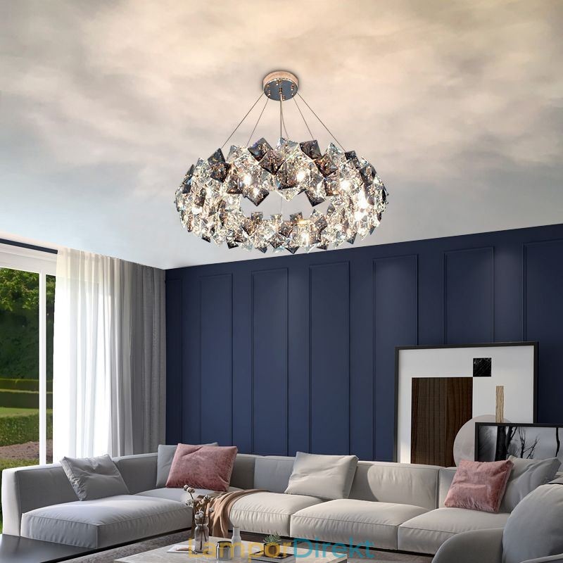 Ljus Lyx Ljuskrona I Glas Modern Minimalistisk Pendellampa Living
