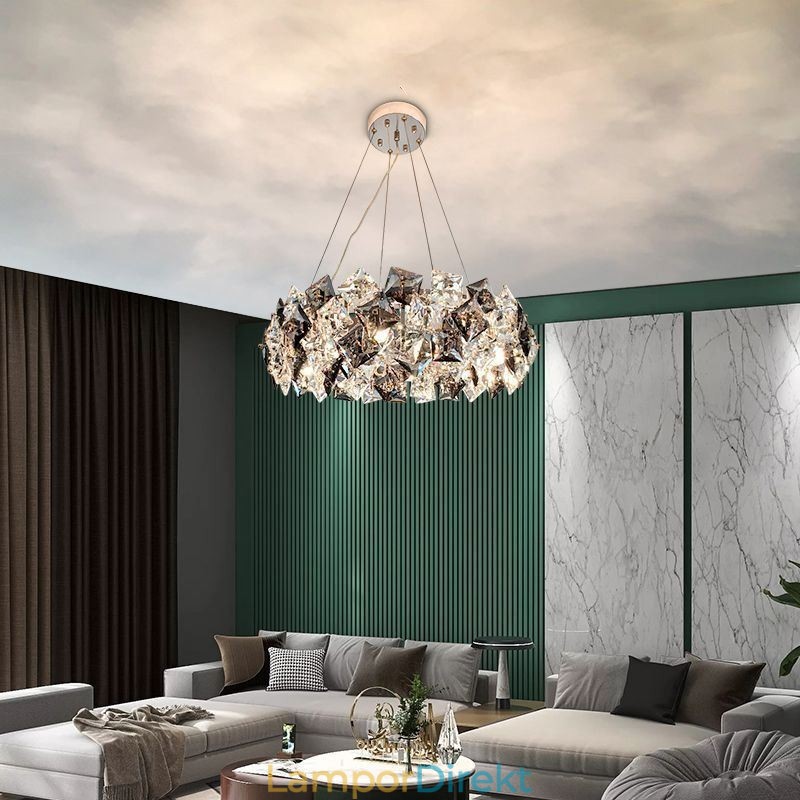 Ljus Lyx Ljuskrona I Glas Modern Minimalistisk Pendellampa Living