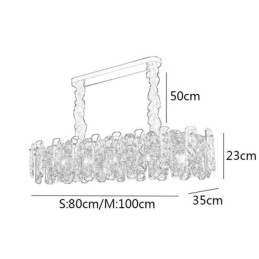 Modern Glashängande Belysning Lyxig Hängande Belysningsarmatur Matsal