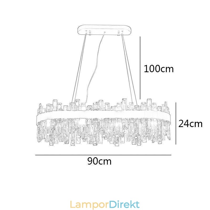 Ljus Lyx Ljuskrona Stolpe Modern Glas Pendel Light