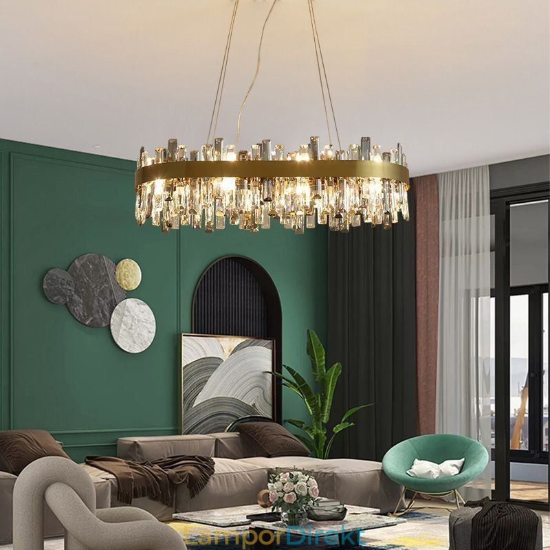 Ljus Lyx Ljuskrona Stolpe Modern Glas Pendel Light