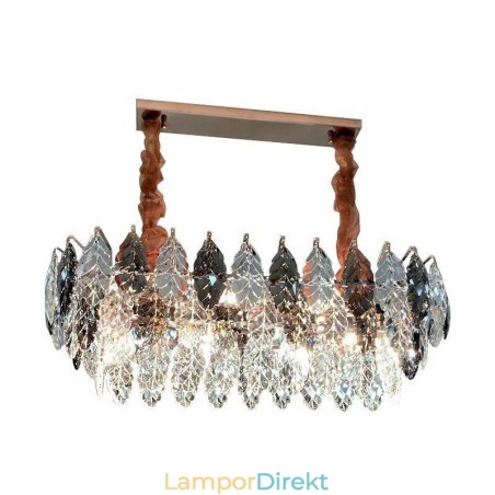 European Iron Pendel Light Creative Leaf Glass Chandelier European Iron Pendel Light Creative Leaf Glass Chandelier