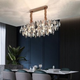 Ljus Lyx Pendellampa Heminredning Glas Ljuskrona Living