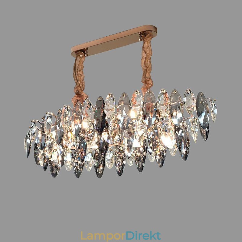 Ljus Lyx Pendellampa Heminredning Glas Ljuskrona Living