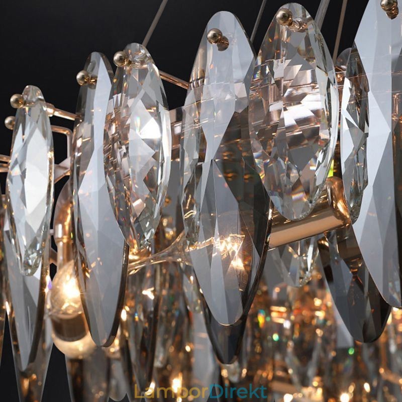 Ljus Lyx Pendellampa Heminredning Glas Ljuskrona Living