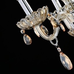 3 Ljus Palatsstilen Ljuskrona Av Glas Med Ljusglödlampa