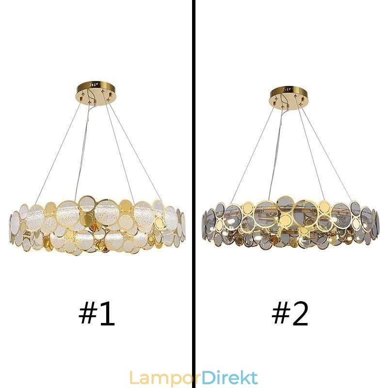 Europeisk Glaskrona Creative Light Luxury Pendel Light