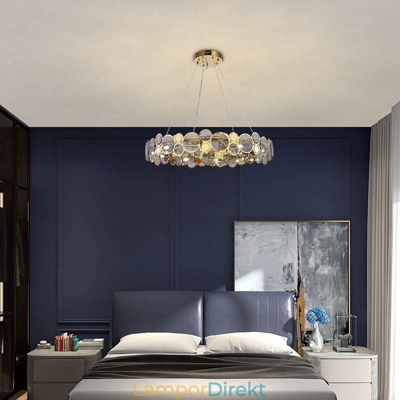 Europeisk Glaskrona Creative Light Luxury Pendel Light