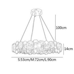 Europeisk Glaskrona Creative Light Luxury Pendel Light