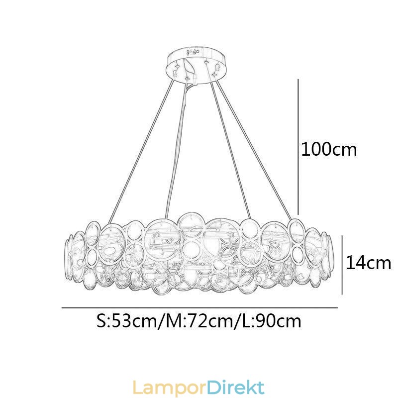 Europeisk Glaskrona Creative Light Luxury Pendel Light
