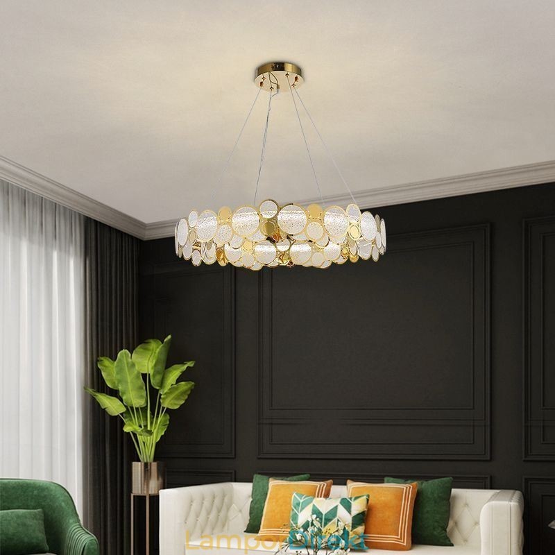 Europeisk Glaskrona Creative Light Luxury Pendel Light