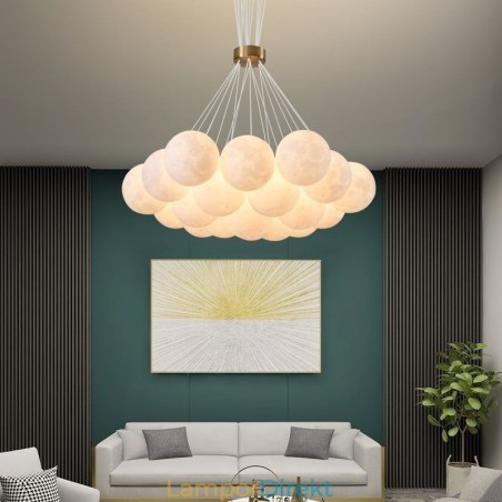 Moon Bubble Chandelier Modern 3D Print Balls Pendel Lampa Moon Bubble Chandelier Modern 3D Print Balls Pendel Lampa