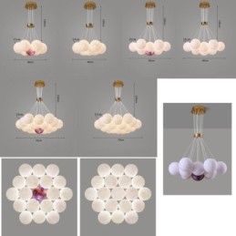 Moon Bubble Chandelier Modern 3D Print Balls Pendel Lampa