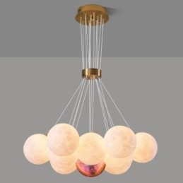 Moon Bubble Chandelier Modern 3D Print Balls Pendel Lampa