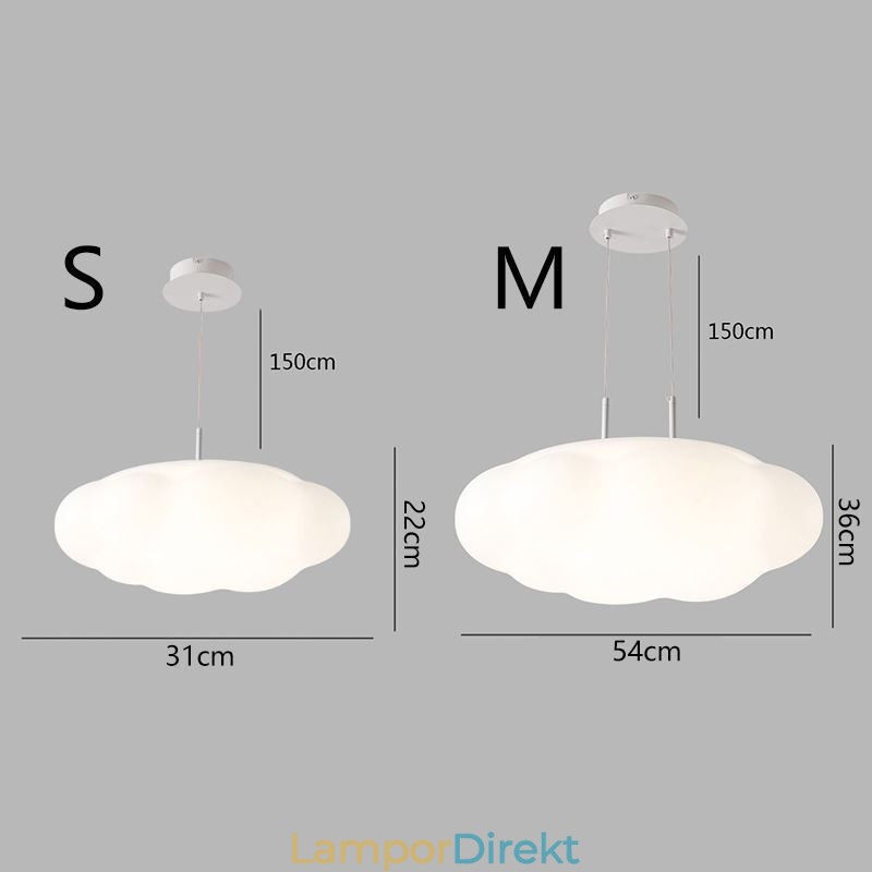 Creative Pendellampa Vit Cloud Pendellampa