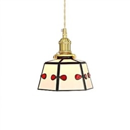 Färgglada Glas Taklampa Japansk Stil Retro Dekorativ Sänglampa Hängande Ljus