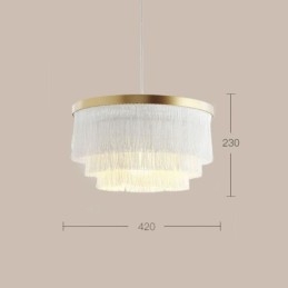 Nordisk Dekorativ Taklampa Varm Romantisk Tofs Ljuskrona Kreativ Hänglampa
