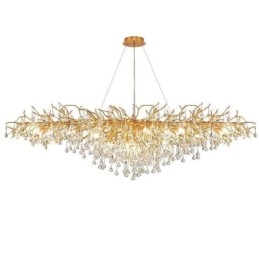 Lyxig Kristallkrona Guld Modern Takhängande Lampa Matsal
