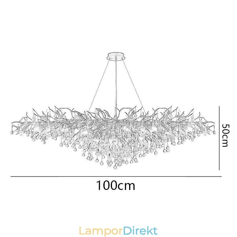 Lyxig Kristallkrona Guld Modern Takhängande Lampa Matsal