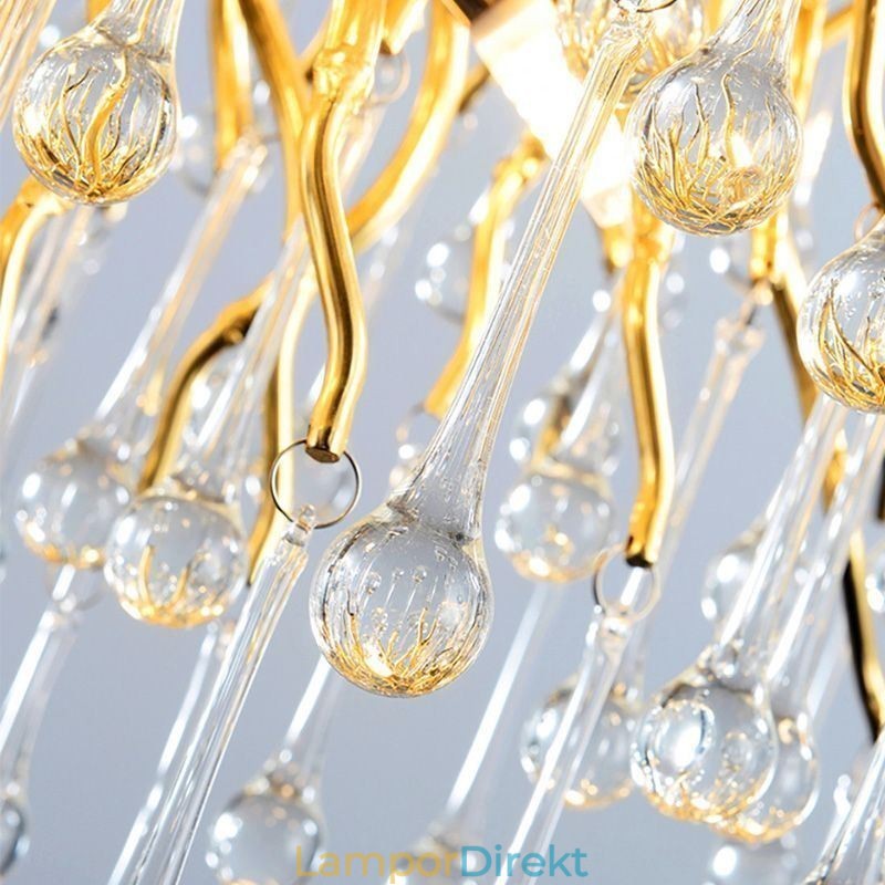 Lyxig Kristallkrona Guld Modern Takhängande Lampa Matsal