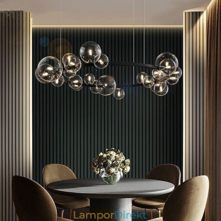 Modern Kreativ Metall Ljuskrona Transparent Glas Bubbla Lampa Modern Kreativ Metall Ljuskrona Transparent Glas Bubbla Lampa