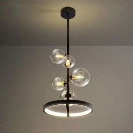 Modern Hängande Ljus Armatur Ljuskrona Glas Bubbla Hängande Ljus