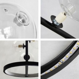 Modern Hängande Ljus Armatur Ljuskrona Glas Bubbla Hängande Ljus