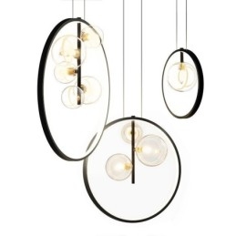Nordic Pendelljus Glas Bubbles Circle Chandelier Modern Parlor Lamp