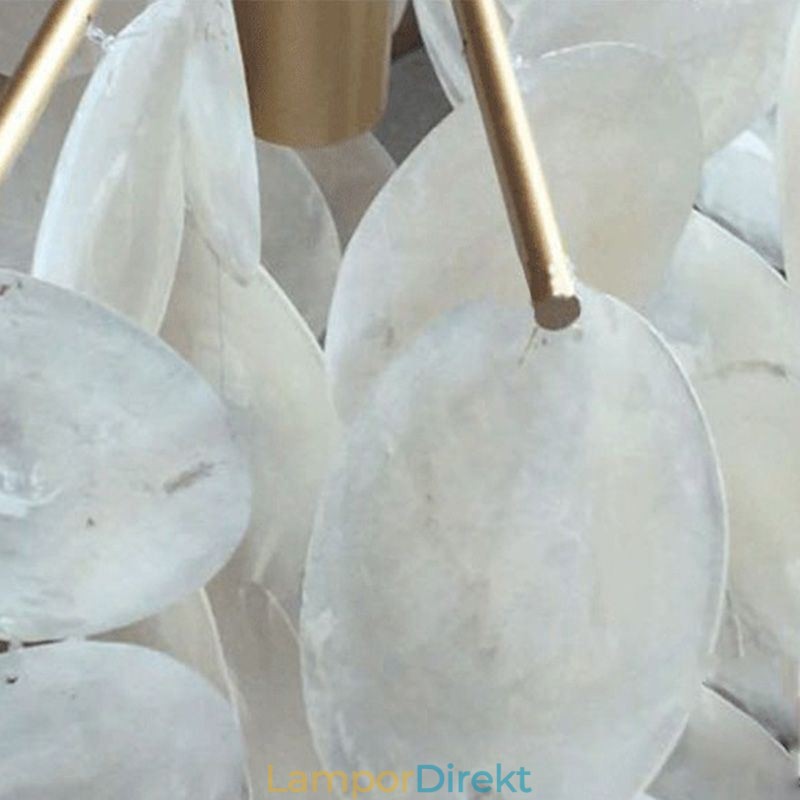 Naturlig Skalljuskrona Rund Layered Hängande Light Dining