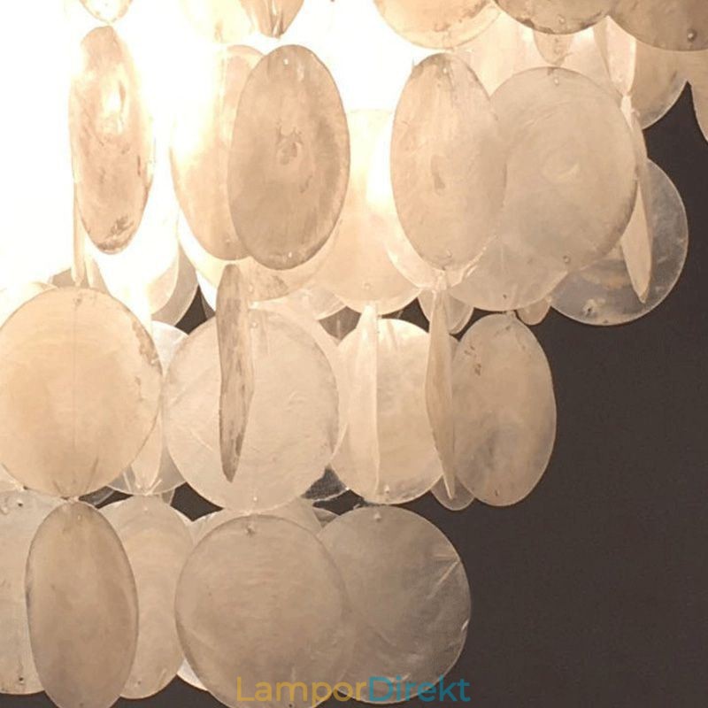 Naturlig Skalljuskrona Rund Layered Hängande Light Dining