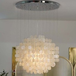 Modern Shell Pendel Light Samtida Hängande Takbelysning Dining