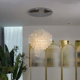 Modern Shell Pendel Light Samtida Hängande Takbelysning Dining