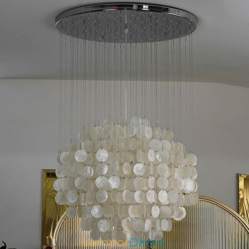 Modern Shell Pendel Light Samtida Hängande Takbelysning Dining