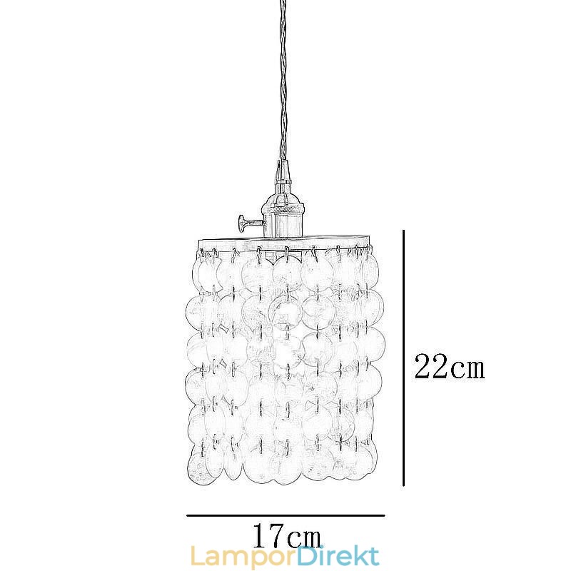 Modern Klassisk Ljuskrona Vit Shell Shade Pendel Ligthing Lampa Tak