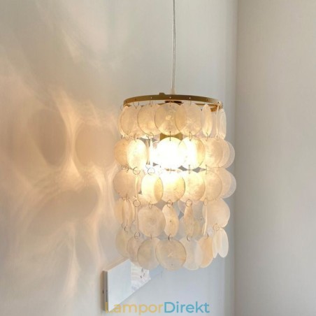 Modern Capiz Taklampa Samtida Mini Hängande Takbelysning Matsal Modern Capiz Taklampa Samtida Mini Hängande Takbelysning Matsal
