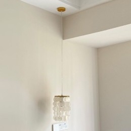 Modern Capiz Taklampa Samtida Mini Hängande Takbelysning Matsal