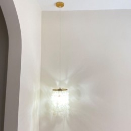 Modern Capiz Taklampa Samtida Mini Hängande Takbelysning Matsal